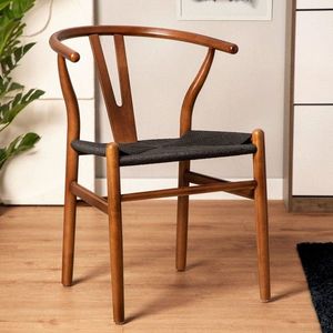 Scaun Caderia, Homla, 45x45x76 cm, lemn, maro/negru imagine