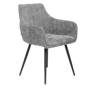 Scaun Satori Pop, Homla, 58x62x79 cm, poliester/metal, gri/negru imagine