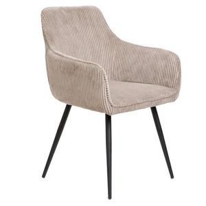 Scaun Satori Faso, Homla, 59x57x84 cm, MDF/metal/catifea din poliester, bej imagine