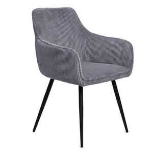 Scaun Satori Faso, Homla, 59x57x84 cm, MDF/metal/catifea din poliester, gri imagine