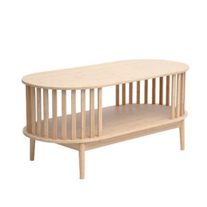 Masuta de cafea Lemn, Homla, 100x48x45 cm, lemn, natur imagine