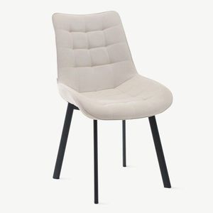 Scaun Colin, Homla, 61x53x88 cm, metal/MDF/textil, bej imagine