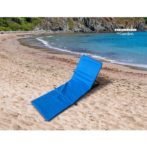 Covoras pliabil pentru plaja Heinner, 141x45x51 cm, otel/textil, albastru imagine