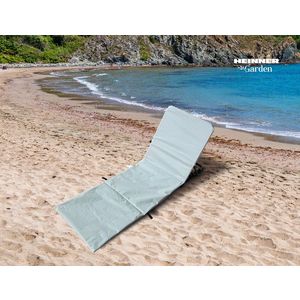 Covoras pliabil pentru plaja Heinner, 141x45x51 cm, otel/textil, gri imagine