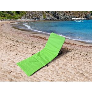 Covoras pliabil pentru plaja Heinner, 141x45x51 cm, otel/textil, verde lime imagine