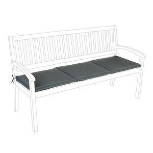 Perna pentru banca de gradina 3 locuri Poly180, Bizzotto, 48 x 153 cm, poliester impermeabil, antracit imagine