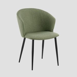 Scaun Lujo, Homla, 59x56.5x81 cm, metal/poliester, verde imagine