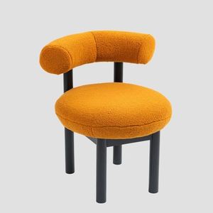 Scaun Pacis, Homla, 65.5x59.5x75.5 cm, lemn/MDF/poliester, mustar/negru imagine