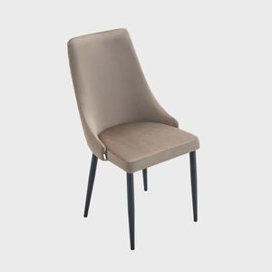 Scaun Logan, Homla, 59x47x93 cm, MDF/metal/ catifea din poliester, bej inchis imagine
