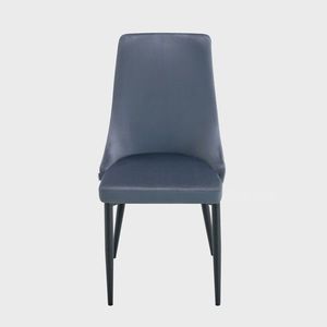 Scaun Logan, Homla, 59x47x93 cm, MDF/metal/ catifea din poliester, gri inchis imagine