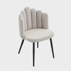 Scaun Hall, Homla, 55x49x85 cm, MDF/poliester, bej imagine