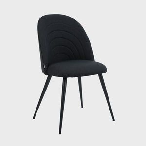 Scaun Ludi, Homla, 53x50x85 cm, metal/poliester, negru imagine