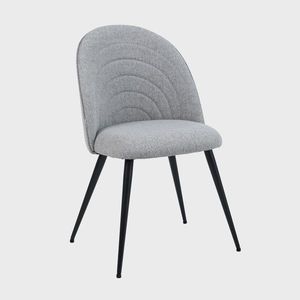 Scaun Ludi, Homla, 53x50x85 cm, metal/poliester, gri deschis imagine