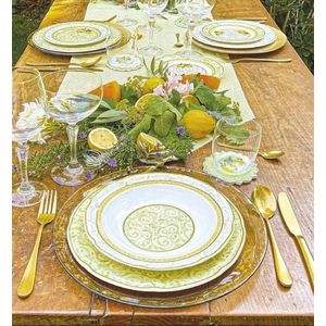Serviciu de masa 18 piese Limoni, Brandani, portelan New Bone China imagine