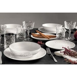 Serviciu de masa 18 piese, Brandani, Delizie, portelan New Bone China imagine