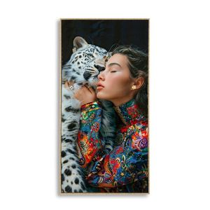 Tablou decorativ Moira -A, Mauro Ferretti, 52x102 cm, lemn de pin/canvas pictat si lacuit, multicolor imagine
