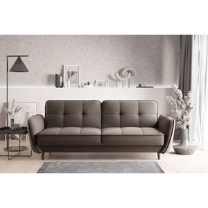 Canapea extensibila 3 locuri ELTAP, SO-BEL-18VER, Bellis, 220x90x83 cm, lemn/poliester, bej inchis imagine