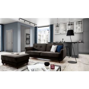 Canapea extensibila 3 locuri ELTAP, SO-BEL-22NU, Bellis, 220x90x83 cm, lemn/poliester, maro inchis imagine