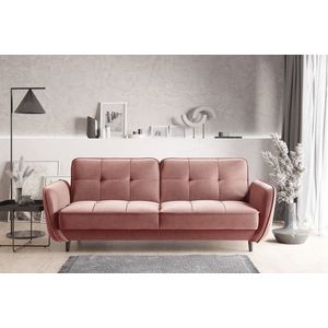 Canapea extensibila 3 locuri ELTAP, SO-BEL-24NU, Bellis, 220x90x83 cm, lemn/poliester, roz imagine