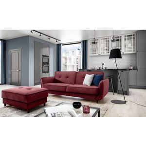 Canapea extensibila 3 locuri ELTAP, SO-BEL-25LO, Bellis, 220x90x83 cm, lemn/poliester, burgundy imagine
