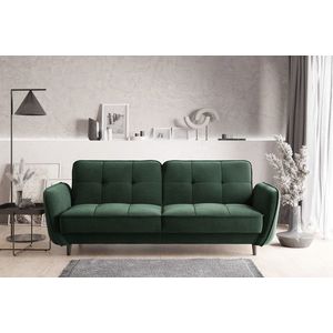 Canapea extensibila 3 locuri ELTAP, SO-BEL-35LO, Bellis, 220x90x83 cm, lemn/poliester, verde inchis imagine