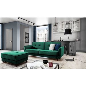 Canapea extensibila 3 locuri ELTAP, SO-BEL-37MO, Bellis, 220x90x83 cm, lemn/poliester, verde deschis imagine