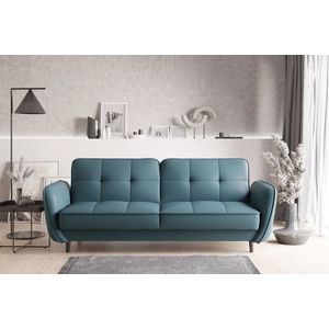 Canapea extensibila 3 locuri ELTAP, SO-BEL-38SAV, Bellis, 220x90x83 cm, lemn/poliester, albastru imagine