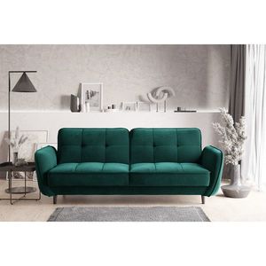Canapea extensibila 3 locuri ELTAP, SO-BEL-38VE, Bellis, 220x90x83 cm, lemn/poliester, verde imagine