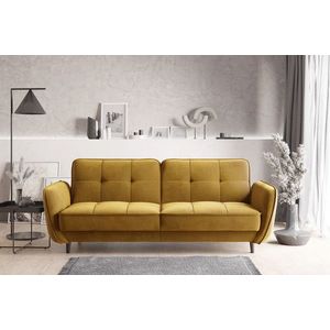 Canapea extensibila 3 locuri ELTAP, SO-BEL-45LO, Bellis, 220x90x83 cm, lemn/poliester, mustar imagine