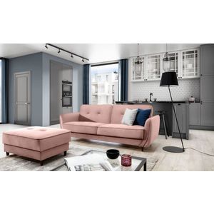 Canapea extensibila 3 locuri ELTAP, SO-BEL-63MO, Bellis, 220x90x83 cm, lemn/poliester, roz imagine