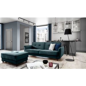 Canapea extensibila 3 locuri ELTAP, SO-BEL-76MO, Bellis, 220x90x83 cm, lemn/poliester, verde inchis imagine