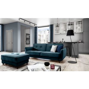 Canapea extensibila 3 locuri ELTAP, SO-BEL-77MO, Bellis, 220x90x83 cm, lemn/poliester, albastru imagine