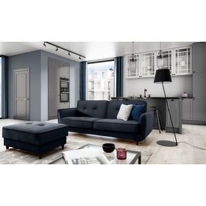 Canapea extensibila 3 locuri ELTAP, SO-BEL-79MO, Bellis, 220x90x83 cm, lemn/poliester, albastru inchis imagine