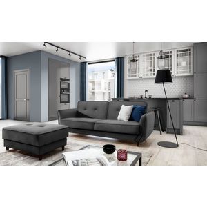 Canapea extensibila 3 locuri ELTAP, SO-BEL-97MO, Bellis, 220x90x83 cm, lemn/poliester, gri inchis imagine