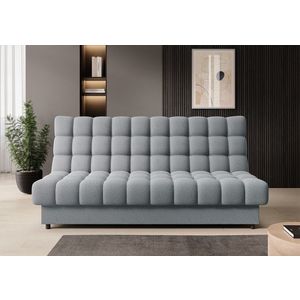 Canapea extensibila 3 locuri ELTAP, Clareta, 197x95x96 cm, lemn/poliester, gri deschis imagine
