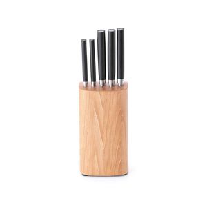Set cutite cu suport, Brabantia, Profile, 36x12x10 cm, lemn/otel, natural imagine