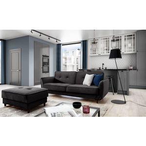 Canapea extensibila 3 locuri ELTAP, SO-BEL-05LO, Bellis, 220x90x83 cm, lemn/poliester, gri inchis imagine