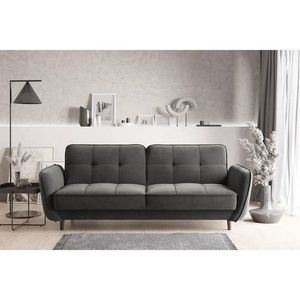 Canapea extensibila 3 locuri ELTAP, SO-BEL-06LO, Bellis, 220x90x83 cm, lemn/poliester, gri inchis imagine