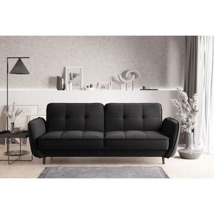 Canapea extensibila 3 locuri ELTAP, SO-BEL-10FL, Bellis, 220x90x83 cm, lemn/poliester, negru imagine