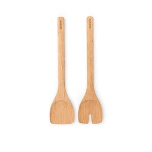 Set 2 ustensile salata, Brabantia, Profile, 30.4x7x2.5 cm, lemn, natural imagine