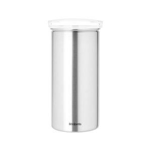 Organizator pentru 18 capsule de cafea, Brabantia, Matt Fingerprint Proof , 8.5x17 cm, inox, argintiu mat/transparent imagine