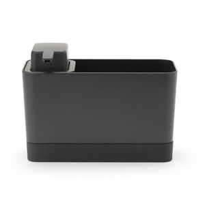 Organizator chiuveta cu dozator sapun / detergent lichid, Brabantia, SinkSide, 19x8.5x11.5 cm, plastic, gri inchis imagine