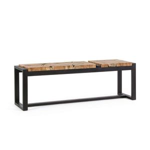 Bancheta Elwood, Bizzotto, 135 x 35 x 47 cm, radacini din lemn de tec/otel imagine
