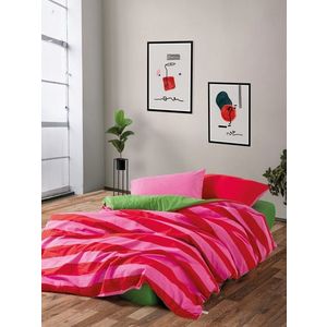 Lenjerie de pat pentru o persoana, Cherie - Green, Cozy Home, Bumbac Ranforce imagine