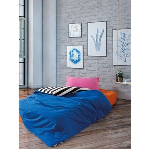 Lenjerie de pat pentru o persoana, Dusk - Blue, Cozy Home, Bumbac Ranforce imagine