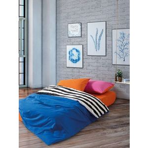 Lenjerie de pat dubla, Dusk - Blue, Cozy Home, Bumbac Ranforce imagine