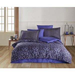 Lenjerie de pat dubla, Gris v2 - Lilac, Hobby, Bumbac Satinat imagine
