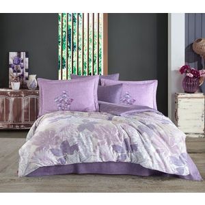 Lenjerie de pat dubla, Juillet - Lilac, Hobby, Bumbac Satinat imagine