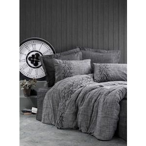 Lenjerie de pat pentru o persoana, Sooty - Grey, Cotton Box, Bumbac Ranforce imagine