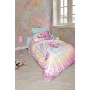 Lenjerie de pat pentru o persoana Young, Sirena - Mint v2, Cotton Box, Bumbac Ranforce imagine